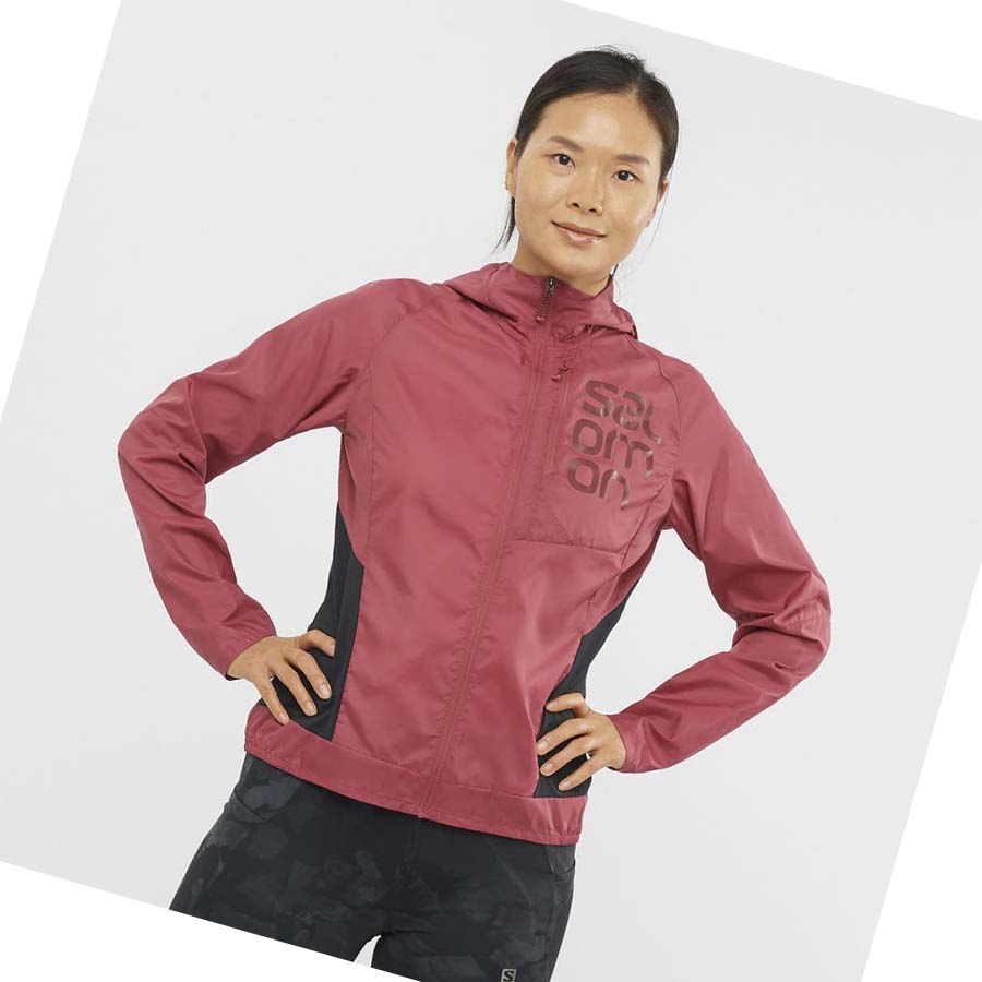 Chaquetas Salomon BONATTI CROSS WIND WINDBREAKERS Mujer Rojos | MX 2464KOR